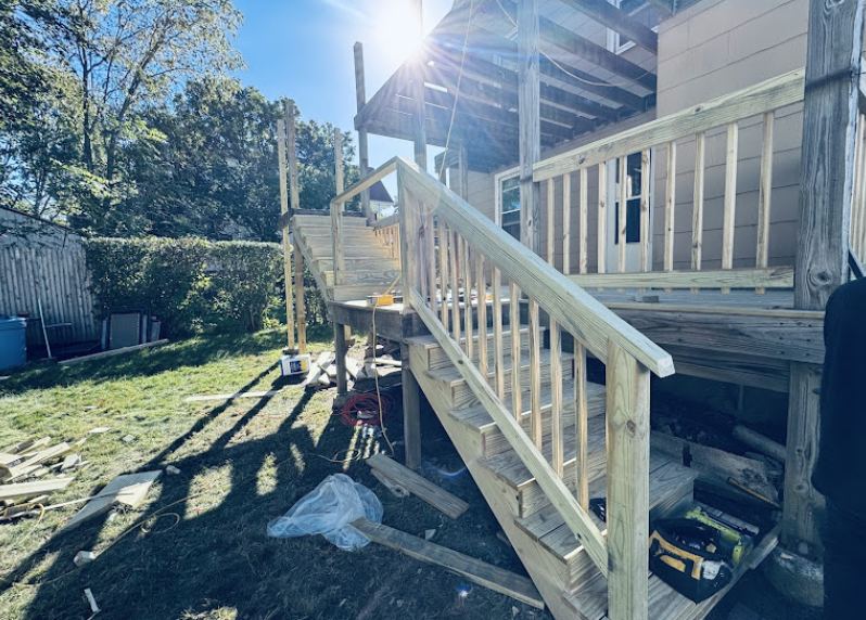 New deck framing & stairs