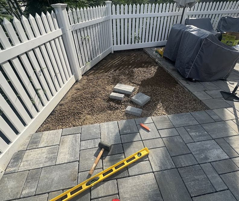 Paver patio extension